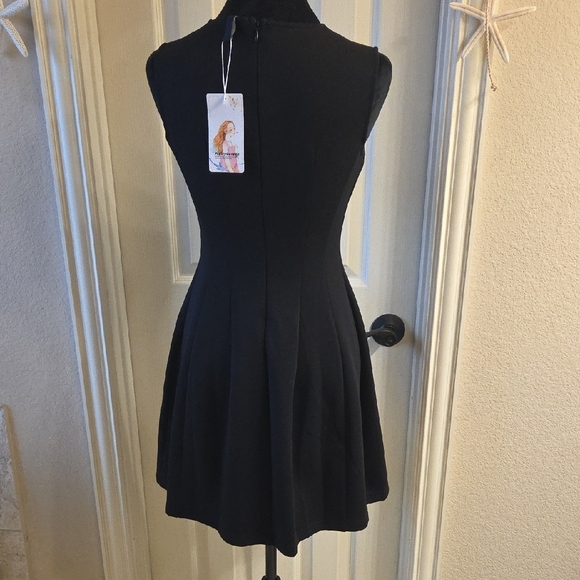 Elegant Black Sleeveless Mini Dress - Picture 8 of 16